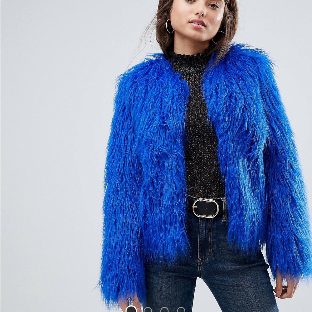 ASOS MONGOLIAN FAUX FUR JACKET